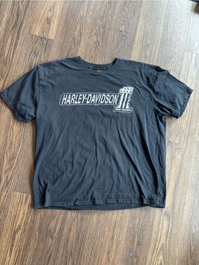 Harley-Davidson Black and Orange Shield Logo Tee